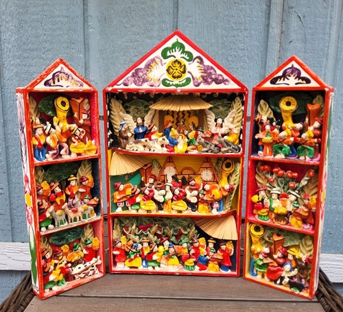 Vintage peruvian folk - folk, retablo